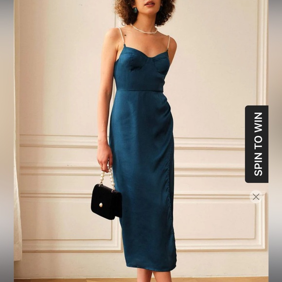 RIOHAS Satin Midi Dress - Picture 2 of 7